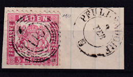 Wappen 3 Kr. Auf Briefstück Mit Nummernstempel 110 + K2 PFULLENDORF 2 FEB - Autres & Non Classés