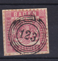 Wappen 3 Kr. Auf Briefstück Mit Nummernstempel 123 (= St. Blasien) - Andere & Zonder Classificatie