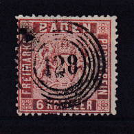 Wappen 6 Kr. Mit Nummernstempel 125 (= Schliengen) - Autres & Non Classés