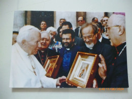 Cartolina "PAPA GIOVANNI PAOLO II INCONTRA I RAPPRESENTANTI DELLE VARIE CHIESE D S. ANASTASIA" 1997 - Papi