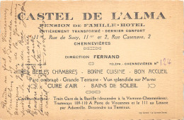 94-CHENNEVIERES SUR MARNE-HOTEL CASTEL DE L ALMA-N°6032-B/0167 - Chennevieres Sur Marne