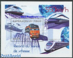 Chad 2001 TGV Sud-est S/s, Mint NH, Transport - Railways - Andere & Zonder Classificatie