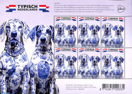 Netherlands 2024 Typical Dutch, Dog M/s, Mint NH, Nature - Dogs - Art - Ceramics - Unused Stamps