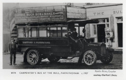 Carpenter 's Bus At The Bull Pub Farningham 1907 Photo Postcard - Autres & Non Classés
