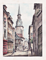 (Dinan, Rue De L'Horloge) - Dinan Côtes-d'Armor Bretagne / France Frankreich - Estampes & Gravures