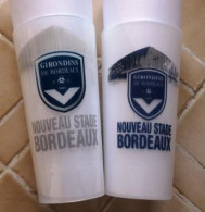 Lot De 2 Verres Plastique " Girondins De Bordeaux " Nouveau Stade De Bordeaux _Di187 - Apparel, Souvenirs & Other