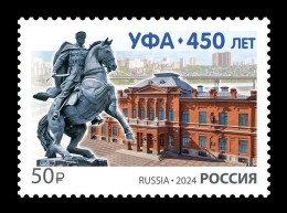 Russia 2024 MiNr. 3496 Ufa City. Monument To Cavalry General Shaymuratov. Horse. Opera And Ballet Theater MNH ** - Neufs