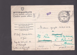 Suisse. Militarpostkarte, Camp D'internement De Fraubrunnen Pour Reims ( Marne) - Documenten