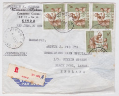 Congo Kindu Lettre Recommandée Timbre Stamp X13 Registered Air Mail Cover - Lettres & Documents