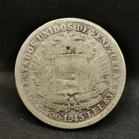 1/2 BOLIVAR  ARGENT 1945 SIMON BOLIVAR VENEZUELA / SILVER - Venezuela