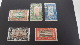 ST PIERRE Et MIQUELON POSTES 159A/159E ** NEUFS SANS CHARNIÈRE JACQUES CARRIER - Unused Stamps