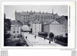 CPA (Réf:J482)  LAPALISSE (03 ALLIER) Entrée Du Pont Et Le Château (animée, Publicité CHOCOLAT LOUIT, Café MORAND) - Lapalisse