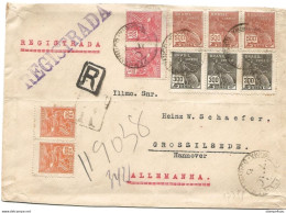 205 - 103 - Enveloppe Recommandée Envoyée Du Brésil En Allemagne 1927 - Covers & Documents