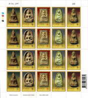 THAILAND 2004 Mi 2267A-2271A BUDDHA AMULETS MINT FULL SHEET ** - Buddismo