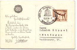 Deutsches Reich 609 Auf Postkarte Sommer-Olympiade #JX401 - Autres & Non Classés