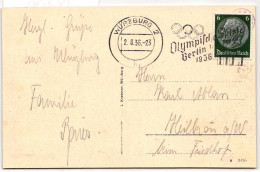 Deutsches Reich 611 Auf Postkarte Sommer-Olympiade #JX409 - Autres & Non Classés