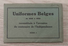 Carnet De Cartes Complet - Militaria - Uniformes Belges De 1830 à 1930   - Cartes Postales Anciennes - Uniforms