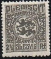 Schleswig, PLEBISCIT, 1920, MI 1, FREIMARKEN WAPPEN, UNGEBRAUCHT, FALZSPUR - Schleswig