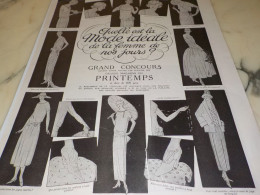 ANCIENNE PUBLICITE  MODE IDEALE  MAGASIN LE PRINTEMPS 1923 - Other & Unclassified