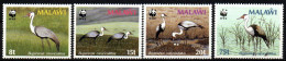 Malawi 1987 - Mi.Mr. 477 - 480 - Postfrisch MNH - Tiere Animals Vögel Birds Kranich Crane WWF - Kraanvogels En Kraanvogelachtigen