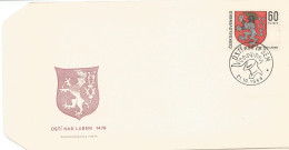 FDC 1717 Czechoslovakia Usti Nad Labem Coat Of Arms 1968 Lion Aussig An Der Elbe - Buste