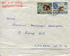 1961 Cyprus Nicosia Airmail To London - Otros & Sin Clasificación
