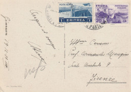 CARTOLINA 1938 ERITREA L.1+ETIOPIA C.20 (YK1949 - Ethiopie