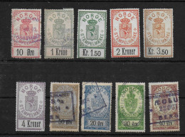 Norway Lot Revenue Stamp Stempelmarke Fiscal Cinderella - Fiscale Zegels