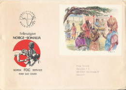 Norway - Somalia FDC Oslo 8-5-1987 Joint Issue RED CROSS Souvenirsheet And Cachet - FDC