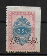 Denmark Revenue Stamp Stempelmarke Fiscal Cinderella - Fiscali