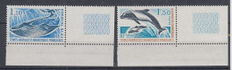 1977 TAAF Whale & Delphin 2v (corners) ** Mnh  (60097) - Gebraucht