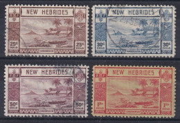 NEW HEBRIDES 1938 - Canceled/MLH - YT 116, 117, 119, 120 - Oblitérés