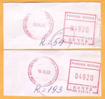 2003 2004 Russia. Moscow. Machine Stamp. International Post Office. ATM  Service Franking. - Vignette [ATM]