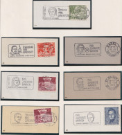 Pro Juventute Flaggen  "Berühmte Männer"  (7 Stück)       1955 - 1961 - Oblitérés
