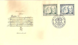 FDC 514-5 Czechoslovakia 125th Anniversary Of B. Smetana 1949 Perfect State (poor Scan!!) - Music