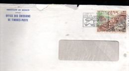 MONACO SEUL SUR LETTRE POUR LA FRANCE 1972 - Covers & Documents