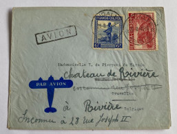 !!! RWANDA, PLI AÉRIEN DE 1946, DÉPART DE KIGALI POUR BRUXELLES (BELGIQUE), AVEC RÉEXPÉDITION, - Lettres & Documents