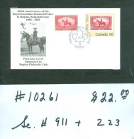 CANADA 1982. -- Mounted Police Montée; GRC / RCMP; Gendarmerie; Sc. # 223 + 911; Premier Jour / First Day (10261) - Lettres & Documents