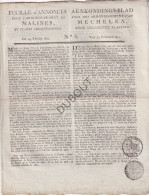 Mechelen - Krant 1811 Aenkondiginsblad Verkoop Van Gronden O.m. In Duffel, Antwerpen, Mechelen ...(V3202) - Algemene Informatie