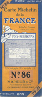 Carte Michelin  De France- Carte - 86 -  Foix - Perpignan - Wegenkaarten