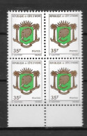 1974 - N° 372**MNH - Armoiries - Bloc De 4 - 4 - Côte D'Ivoire (1960-...)