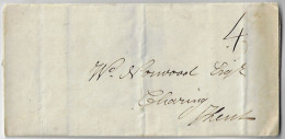 Great Britain 1824 Fold Cover Sent From Tunbridge To Charing Handwritten Postage - ...-1840 Vorläufer