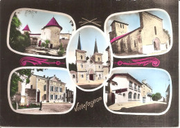 VILLEFAGNAN (16) Carte Multivues - Les Tours , L'Eglise , Temple Protestant , Mairie , P.T.T.  CPM  GF - Villefagnan