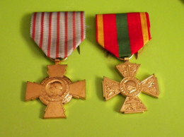 2 Médailles Croix Du Combattant - France