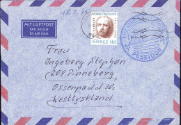 604464 | Deutsche Schiffspost, Bedarfspost Von Dem Fischereischutzboot Poseidon Aus Hammerfest  | -, -, - - Covers & Documents