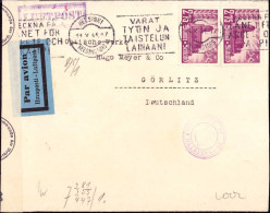 604468 | Brief Per Luftpost Aus Helsinki Durch Die Zensur Nach  | Görlitz (O - 8900), -, - - Cartas & Documentos