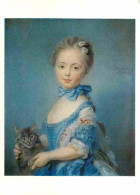 Art - Peinture - Jean-Baptiste Perronneau - A Girl With A Kitten - National Gallery London - CPM - Carte Neuve - Voir Sc - Peintures & Tableaux
