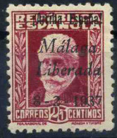 España - Emisiones Locales Patrióticas - Málaga 1937 - 25 Cts. (raro) - Nationalistische Ausgaben