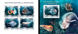 Maldives 2014, Animals, Deep Water Fishes, 4val In BF+BF - Maldives (1965-...)
