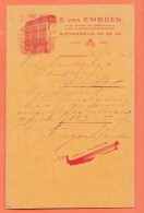 07606 ● AMSTERDAM S. Van EMBDEN In En Export ENGELSCHE En AMERIKKAANSCHE GEREEDSCHAPPEN 1912 Nieuwendijk 101-106 - Covers & Documents